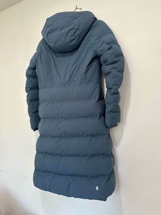 lululemon athletica Jackets & Blazers - lululemon Sleet Street Long Hooded Puffer Jacket in Blue Slate